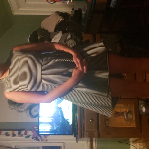 Striped Black White Dress by jinbeier XXL (fits S or M) - Picture 2 of 5